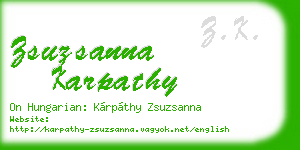 zsuzsanna karpathy business card